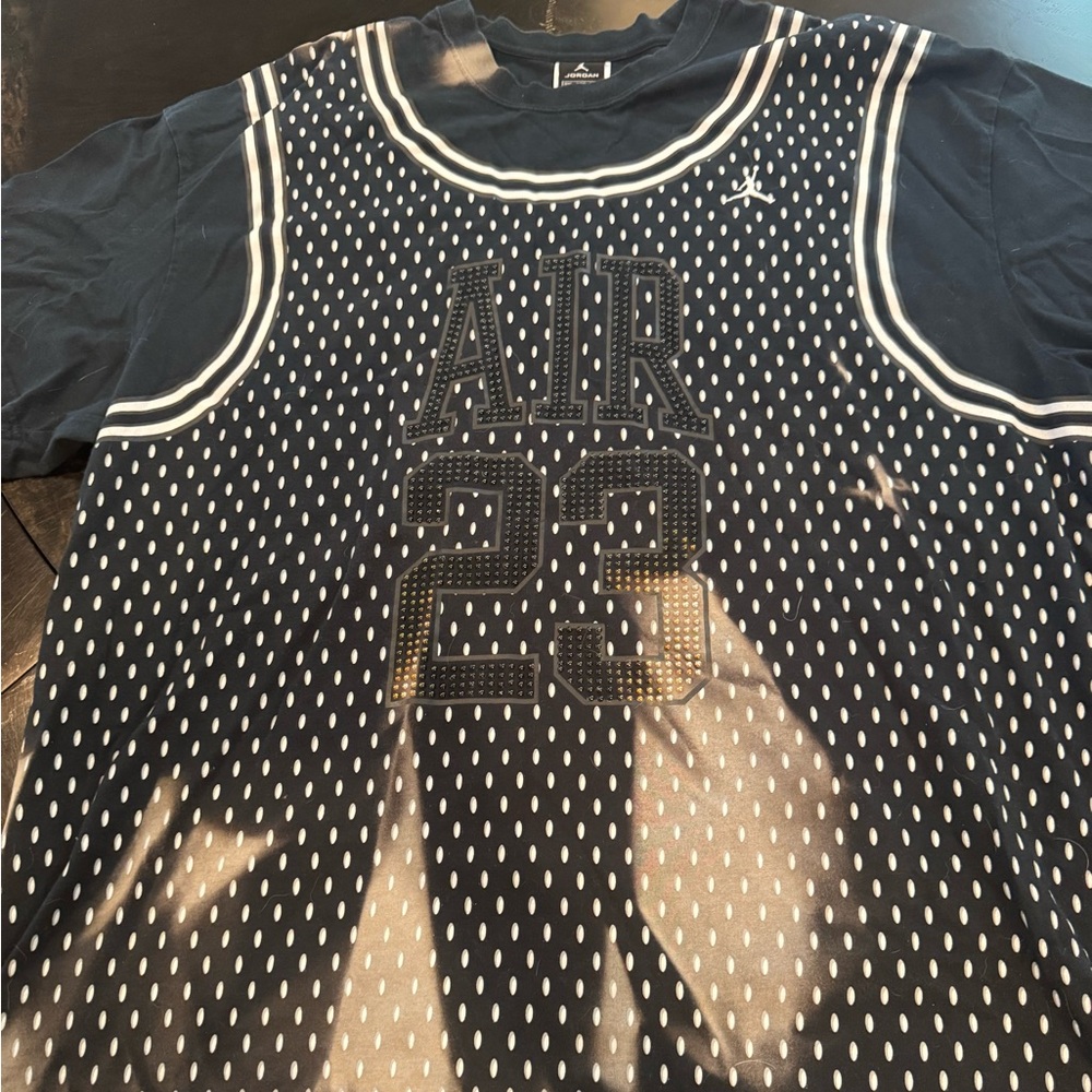 Air Jordan 23 Original Back Hit Blingy Black Tee Shirt Nike NBA Jumpman